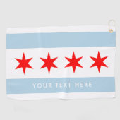 Chicago vlag aangepast golfcadeau golfhanddoek (Horizontaal)