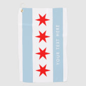 Chicago vlag aangepast golfcadeau golfhanddoek (Voorkant)