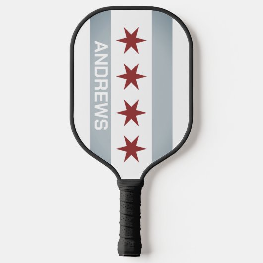 Chicago vlag aangepaste pickleball paddle racket c (Achterkant)