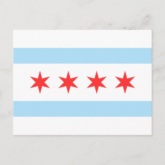 Chicago vlag briefkaart (Voorkant)