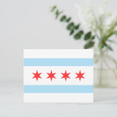 Chicago vlag briefkaart (Staand voorkant)