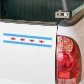 Chicago Vlag Bumpersticker (Op Truck)