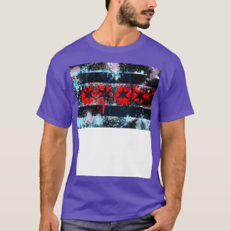 Chicago Vlag Graffiti Spuitverf T-shirt