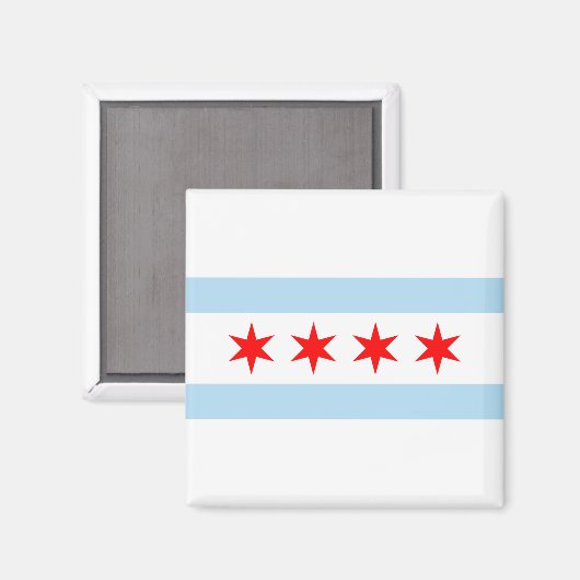 Chicago vlag magneet (Voorkant / Achterkant)