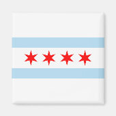 Chicago vlag magneet (Voorkant)