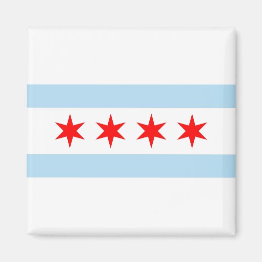 Chicago vlag magneet (Voorkant)