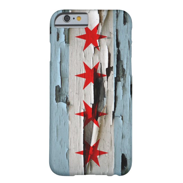 Chicago vlag Paint Peel Case-Mate iPhone Case (Achterkant)