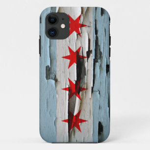 Chicago vlag Paint Peel iPhone 11 Hoesje