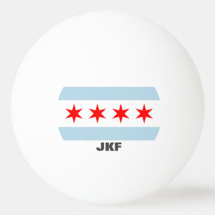 Chicago vlag pingpongbal voor tafeltennis