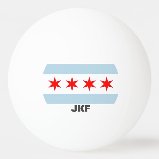 Chicago vlag pingpongbal voor tafeltennis (Voorkant)