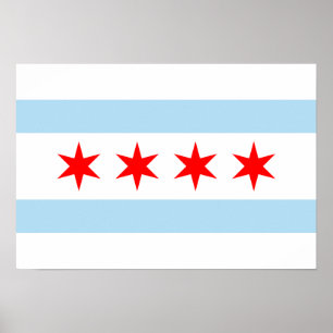 Chicago-vlag Poster