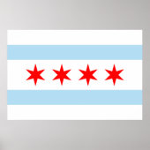 Chicago vlag poster (Voorkant)