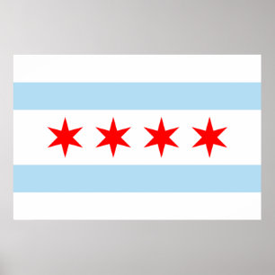 Chicago vlag poster