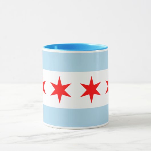 Chicago vlag ringer koffiethee mok (Midden)