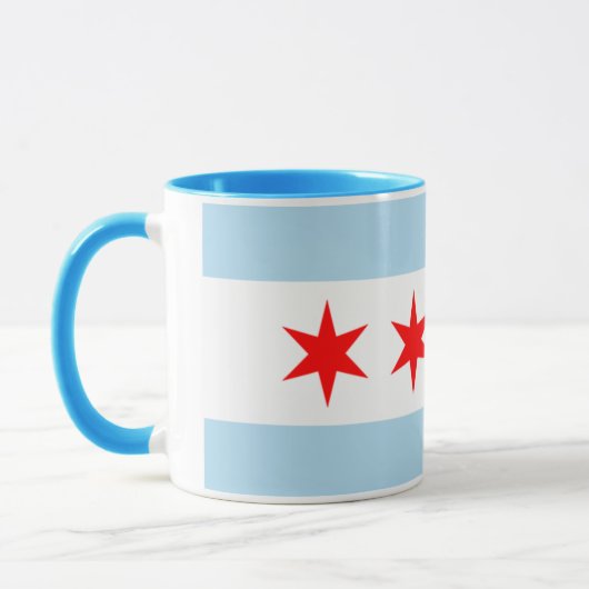 Chicago vlag ringer koffiethee mok (Links)