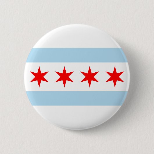 Chicago vlag ronde button 5,7 cm (Voorkant)
