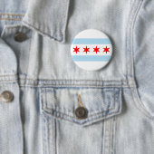 Chicago vlag ronde button 5,7 cm (In situ)