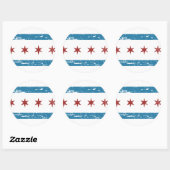  CHICAGO-vlag Ronde Sticker (Vel)