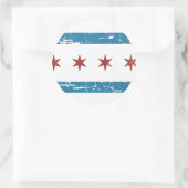  CHICAGO-vlag Ronde Sticker (Tas)