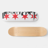 Chicago Vlag Skateboard (Horizontaal)
