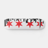 Chicago Vlag Skateboard (Horizontaal)