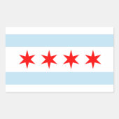 Chicago Vlag Stickers (Voorkant)