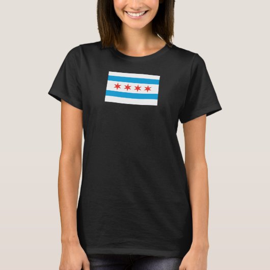 Chicago vlag t-shirt (Voorkant)