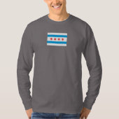 Chicago Vlag T-Shirt lange hoes (Voorkant)