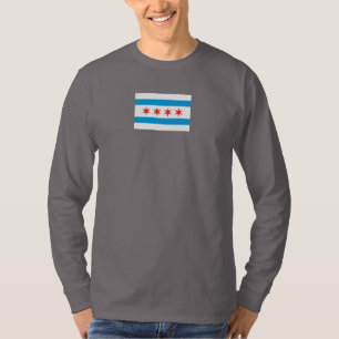 Chicago Vlag T-Shirt lange hoes