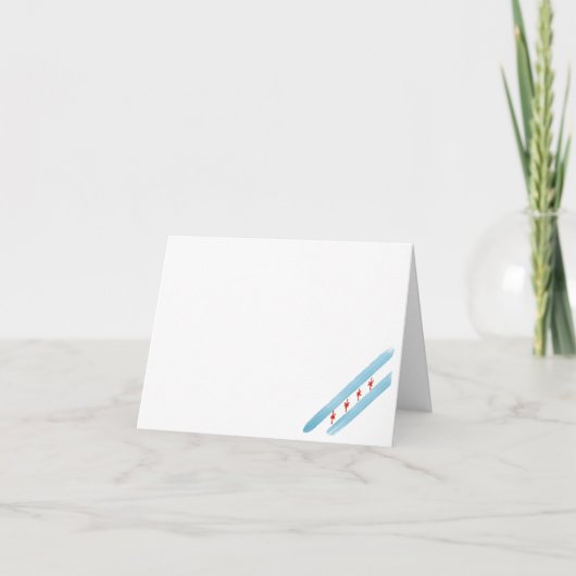 Chicago-vlaggenkaart leeg feestdagen kaart (Voorkant)