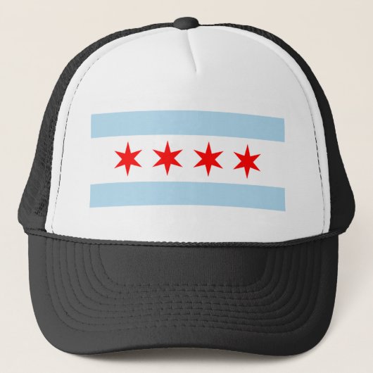 Chicago vlagvrachtwagenhoed trucker pet (Voorkant)