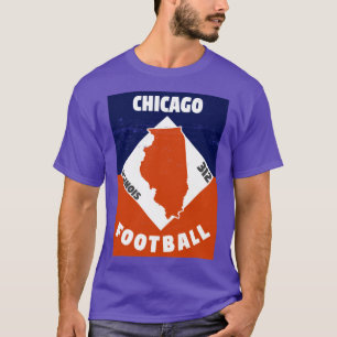 Chicago Voetbal Retro Poster T-shirt