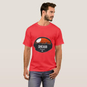 Chicago Voetbal Skyline Badge T-shirt (Voorkant volledig)