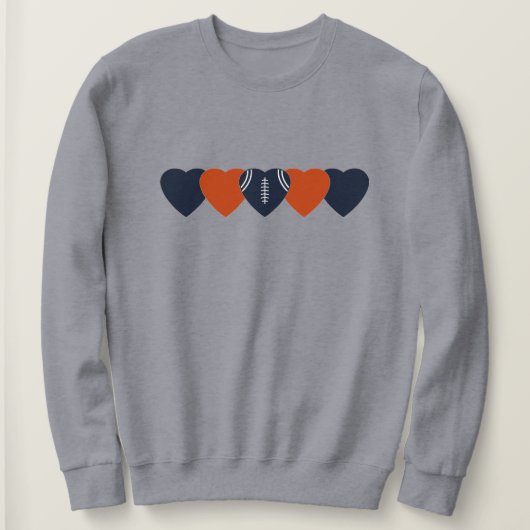 Chicago Voetbalfan Hart Donker Trui (Design voorkant)