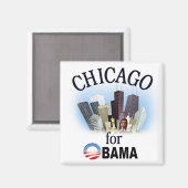 Chicago voor Obama Magnet (Voorkant / Achterkant)