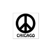 Chicago Vredesbord Rubberstempel (Afrduk)
