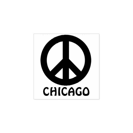 Chicago Vredesbord Rubberstempel (Afrduk)