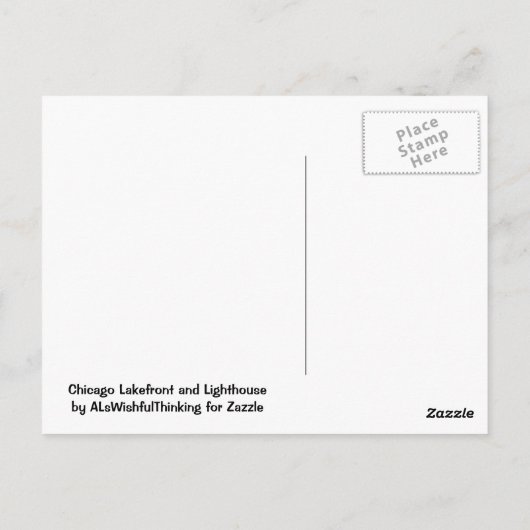 Chicago — vuurtoren op het meer van Michigan Briefkaart (Achterkant)