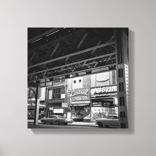 Chicago Wabash Avenue May 1961 Central Camera Cars Canvas Afdruk (Voorkant)