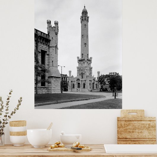  CHICAGO WATER TOWER 1933 POSTER (Keuken)