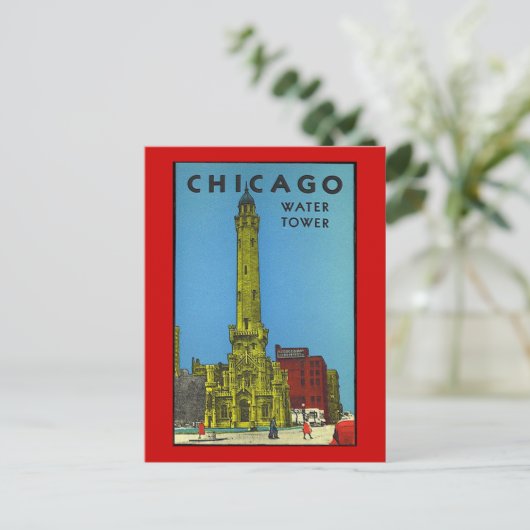  Chicago Water Tower Briefkaart (Staand voorkant)