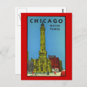  Chicago Water Tower Briefkaart (Voorkant / Achterkant)