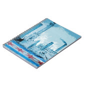 Chicago Water Tower Great Chicago Fire 1871 Notitieboek (Linkerzijde)