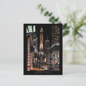 Chicago Water Tower Painting Randsom Art Briefkaart (Staand voorkant)