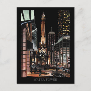 Chicago Water Tower Painting Randsom Art Briefkaart