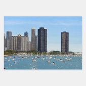 Chicago Waterfront Skyline Foto Inpakpapier Vel (Voorkant 2)