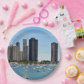 Chicago Waterfront Skyline Foto Papieren Bordje (Feest)