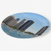 Chicago Waterfront Skyline Foto Papieren Bordje (Gekanteld)