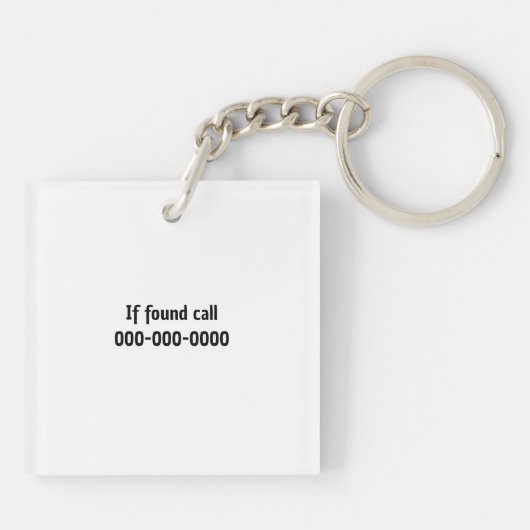 Chicago Waterverf Acryl Sleutelhanger (Achterkant)