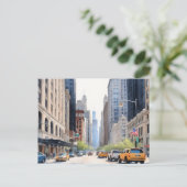 Chicago waterverf kunst briefkaart (Staand voorkant)